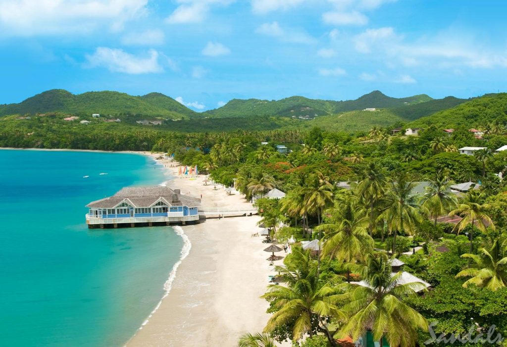 luksusferie på Sandals Halcyon Beach St. LuciaUSa spesialisten Amerikaspesialisten, nordmannsreiser, cruisereiser