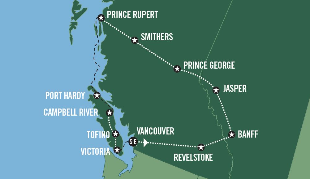 Roadtrip fra Vancouver - The Grand Canadian West USa spesialisten Amerikaspesialisten, nordmannsreiser, cruisereiser